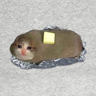 Sad Baked Potato Cat Meme T-Shirt